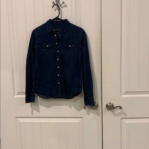 Dark blue denim top